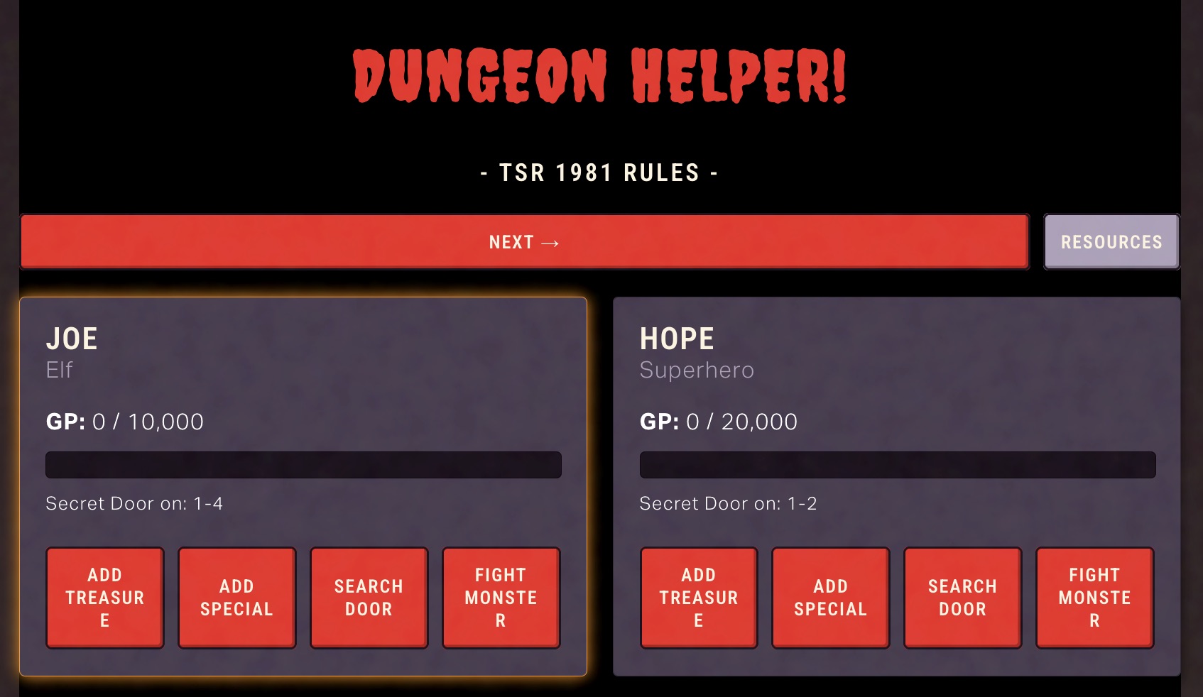 Dungeon Helper Basic