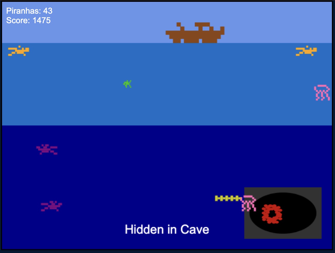 Piranha Atari Game